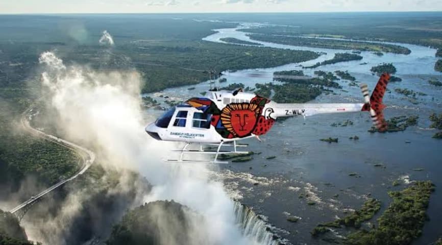 Helicopter Ride Above the Falls