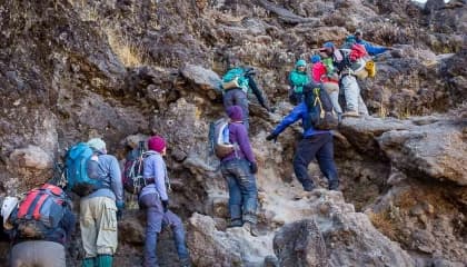 Barranco Wall Hands-And-Feet Scramble Route